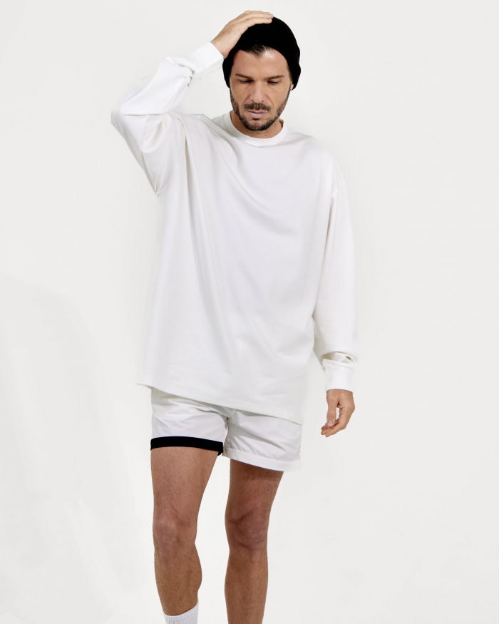 デイリースタイルロングTシャツ(袖ロゴ）