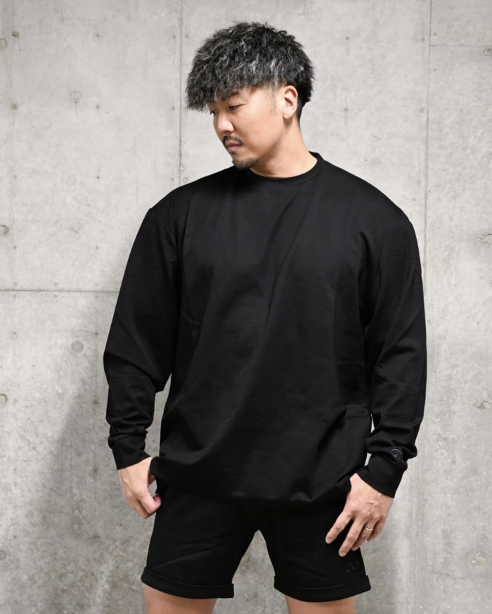 デイリースタイルロングTシャツ(袖ロゴ）